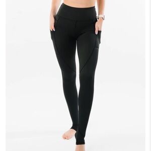 Zyia Black High-Waisted Light & Tight Leggings Size 12
